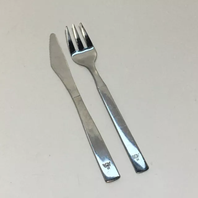 American Airlines Stainless Airplane 2 pc Fork Knife Vintage Silverware Flatware