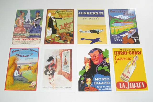 Lot de 8 Carte Postale Reproduction Affiche Publicitaire Ancienne Pub i