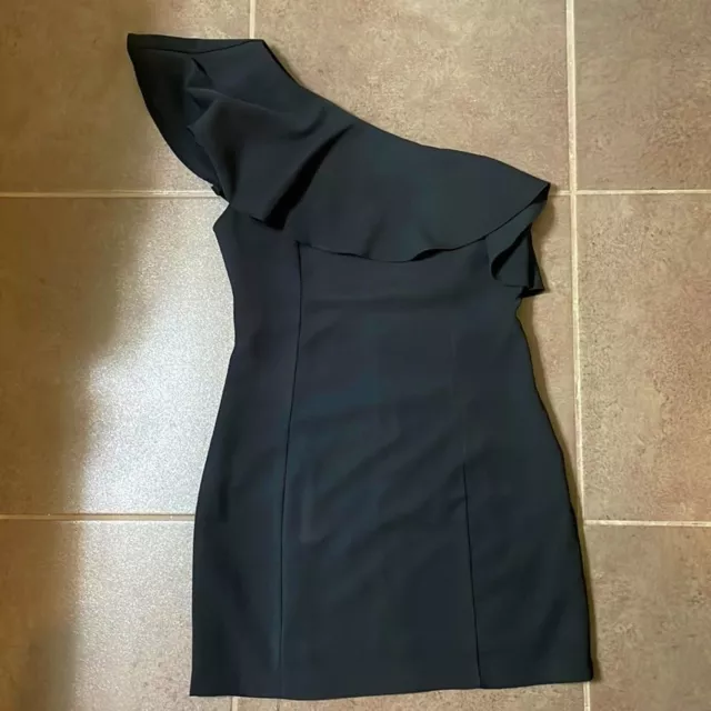Do + Be One Shoulder Ruffle Mini Dress Size Medium Cocktail
