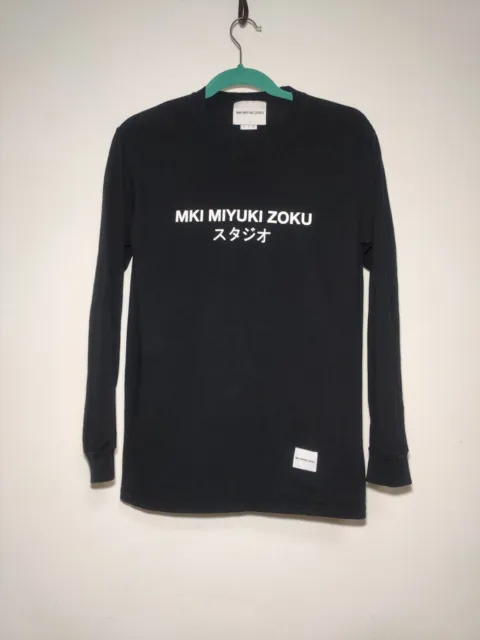 MKI Miyuki Zoku Uomo T-Shirt Maniche Lunghe Casual Cotone Nero Taglia S
