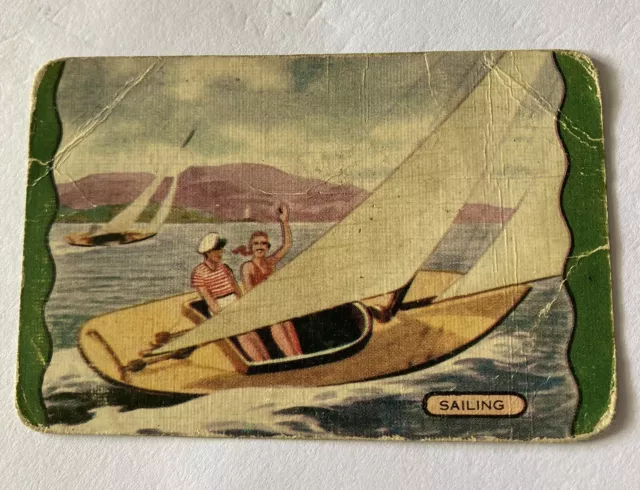 Swap Card Coles 1950’s Named Series - Sailing. Yacht Boat Racing Very Good Cond