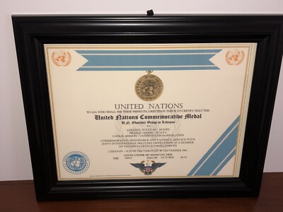 UNITED NATIONS [UNOGIL] COMMEMORATIVE MEDAL CERTIFICATE Type 1 £18.17
