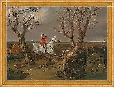 The Suffolk Hunt: Gone Away Herring Pferde Reiter Fuchs Jagd B A3 00126 Gerahmt