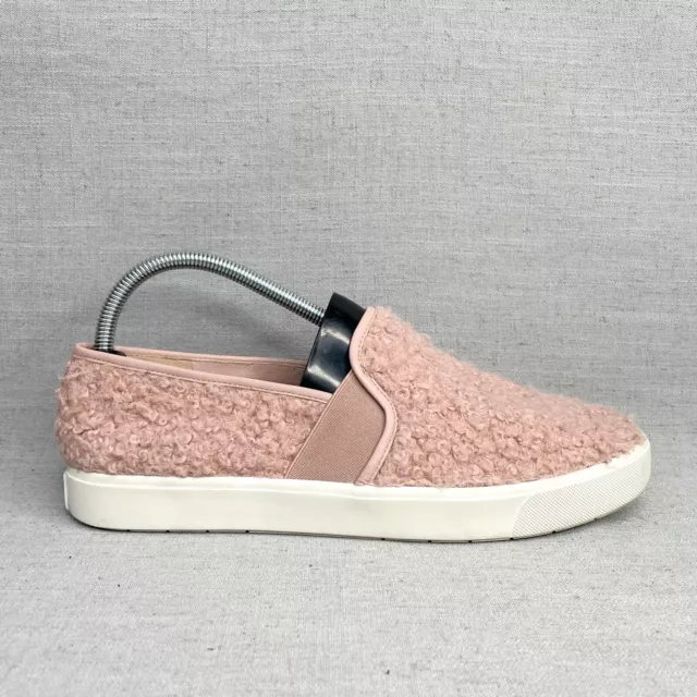 Vince Shoes Womens 9.5 Blair Pink Blush Shearling Esme Slip On Sneakers Loafers