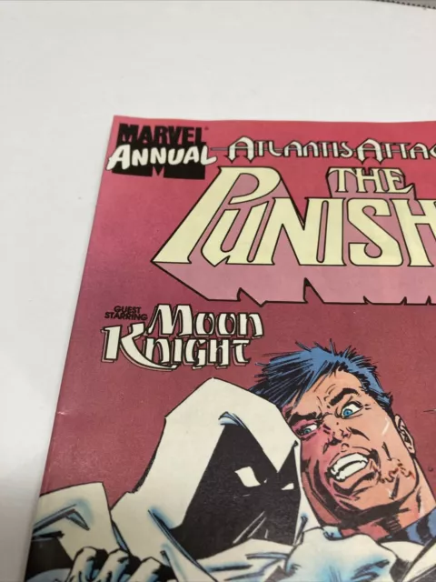 The Punisher Annual #2 Atlantis Attacks Marvel Comics 1989 -Moon Knight! Pics 🔥 5