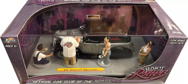 Jada Homie Rollerz 1:24 39 Chevy Delivery Lowrider Wire Wheels Diecast Nib