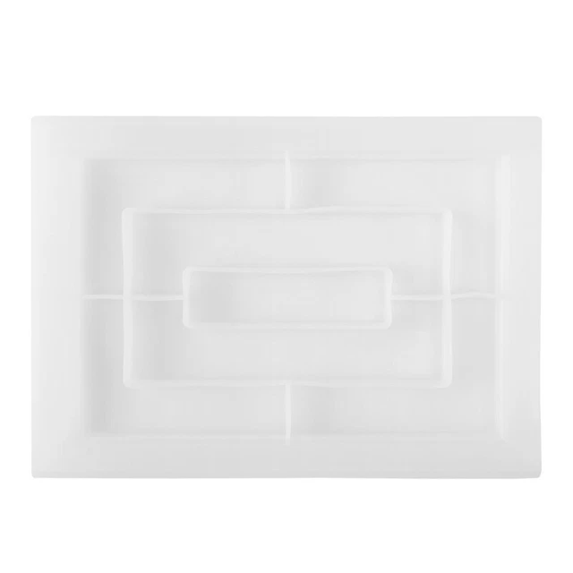 Molde de Resina de Silicona, Moldes Rectangulares Grandes para Bandejas Rod W8P2