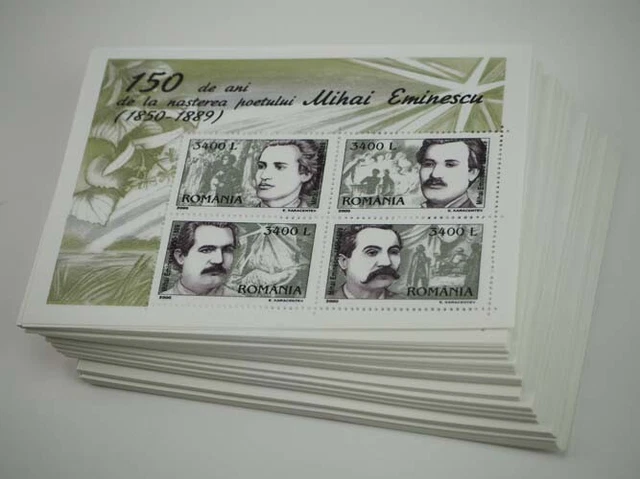 2002 Rumänien; 200 Blocks Mihai, postfrisch/MNH, Bl. 312, ME 800,-