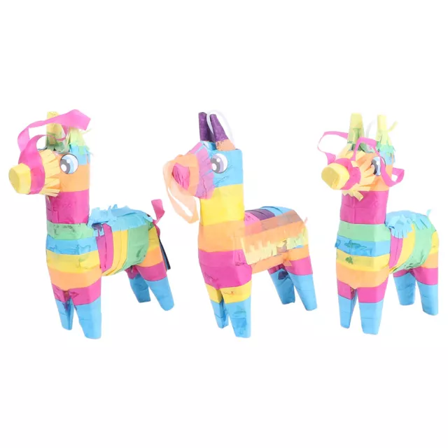 3 piezas Juguetes de papel piñata para niños al aire libre para niños decoración mexicana mini