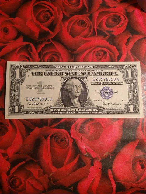 🇺🇸🦅(I22976393A) Series 1957 $1 Silver Certificate Crisp UNC COND🇺🇸