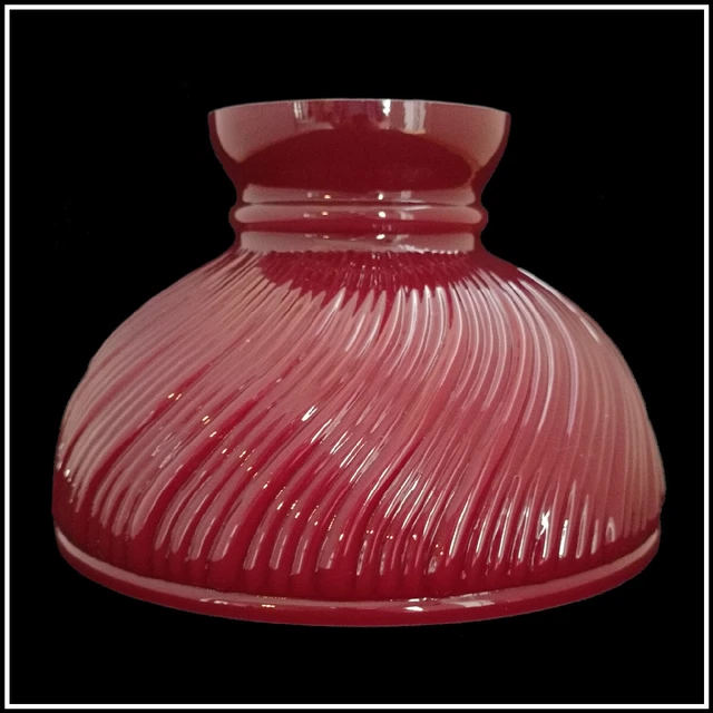 ALADDIN LAMP RUBY SWIRL SHADE N392R CASED GLASS 10 inch FITTER - New in the Box