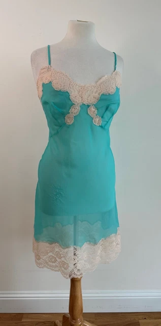Bellissimi Slip Vintage Anni '50 Turchese E Blush Vintage L-Xl