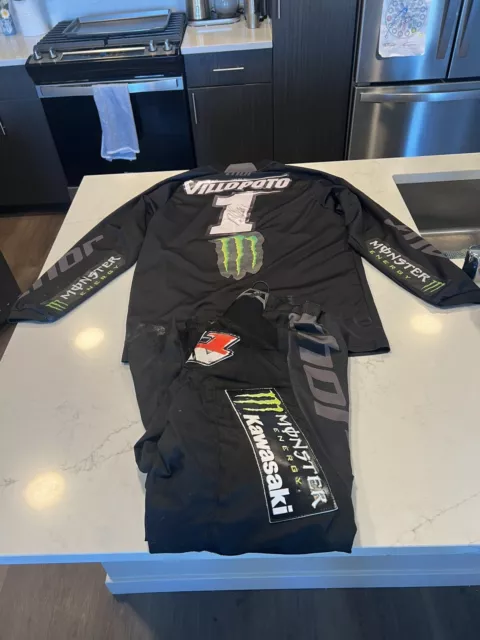 Ryan Villopoto Autographed Race Worn Signed Thor Jersey & Pants