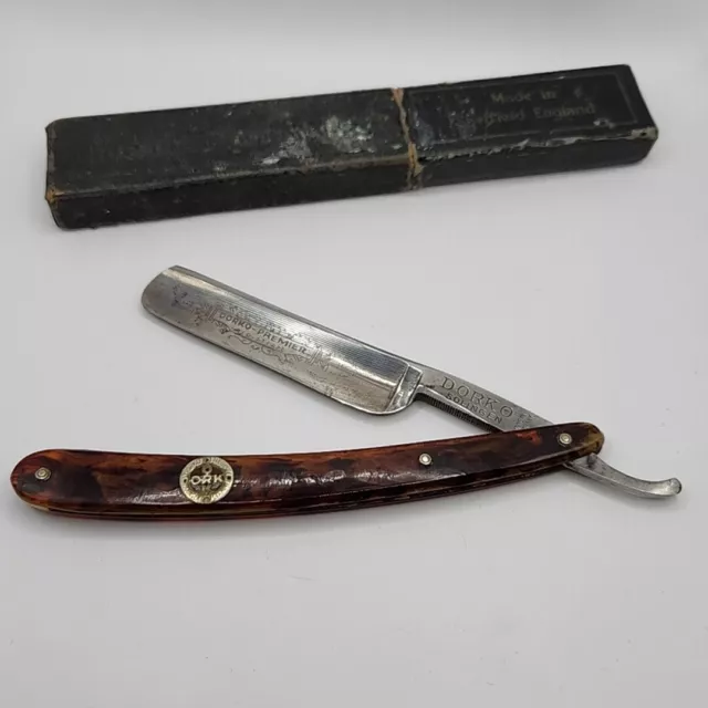 DORKO-PREMIER SOLINGEN Vintage Cut Throat Razor Made In Germany W/ Sheffield Box