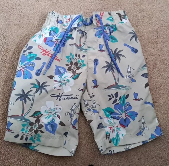 Baby boy swim shorts 18 - 24 months swimming shorts lined Mothercare hawaiian