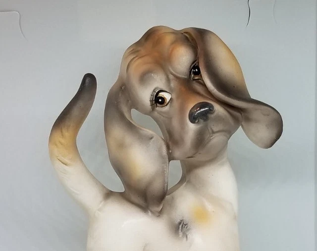 Vintage Lefton Big Ears Hound Hunting Fox Puppy Dog Large Figurine 2