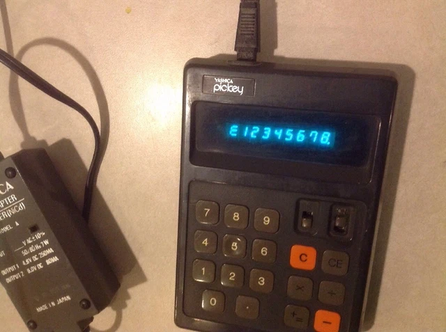 VERY RARE EARLY LCD Electronic Calculator Yashica Pickey Works