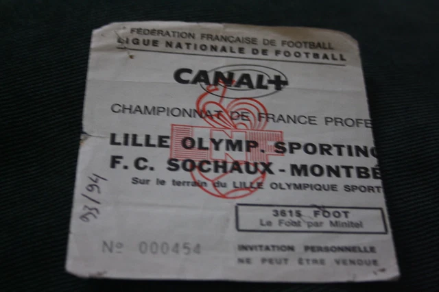 Programme Match FC Sochaux Vs Lille LOSC - Saison 1975/1976