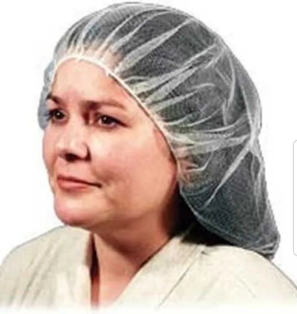 100 Professional Commercial Honeycomb 21" Caps Hair Net Hospital Salon Spay Food