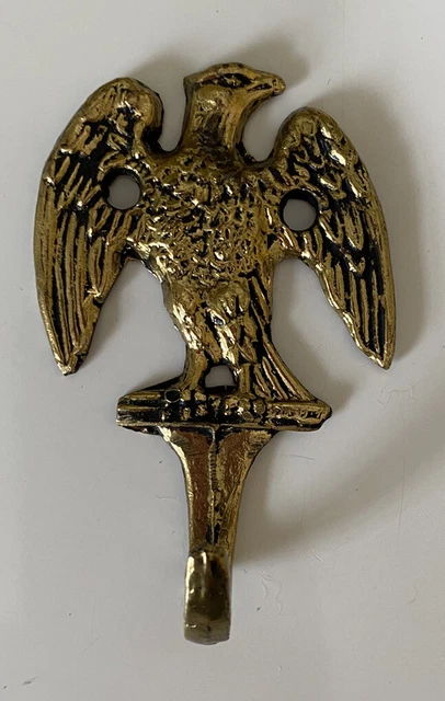Vintage EMIG 7201 Brass Eagle Hook Wingspan 3.25"L X 2.25"W