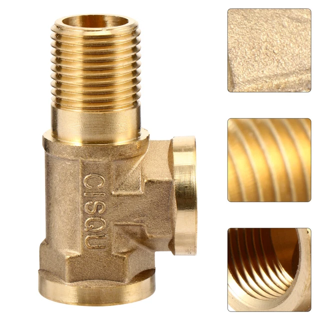 Tornillo de tubo de latón enchufe conector tipo T adaptador de gas