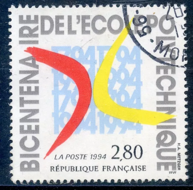 Briefmarke Frankreich Gestempelt N°2862 Schule Polytechnique