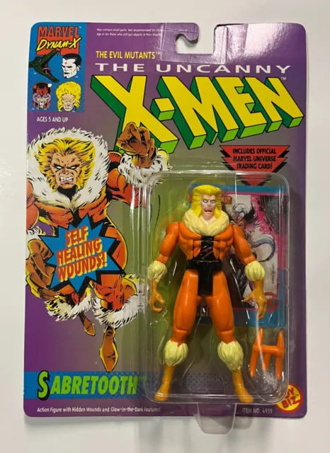 1992 Marvel Uncanny X-Men Series Sabretooth Action Figure Toy Biz X-Force