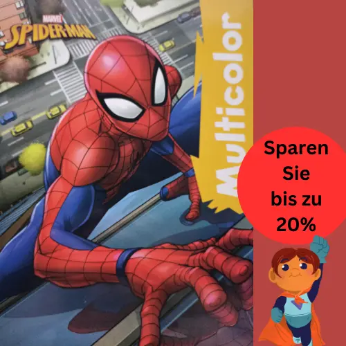 Malbuch Marvel SPIDER-MAN Multicolor DIN A4 Ausmalheft für Kinder Ausmalspaß