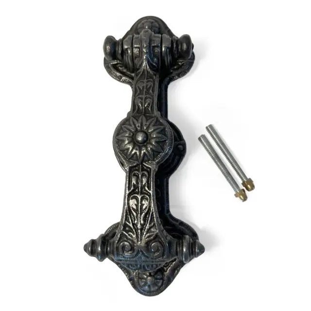 Llamador de puerta de hierro fundido diseño regencia con hierro antiguo