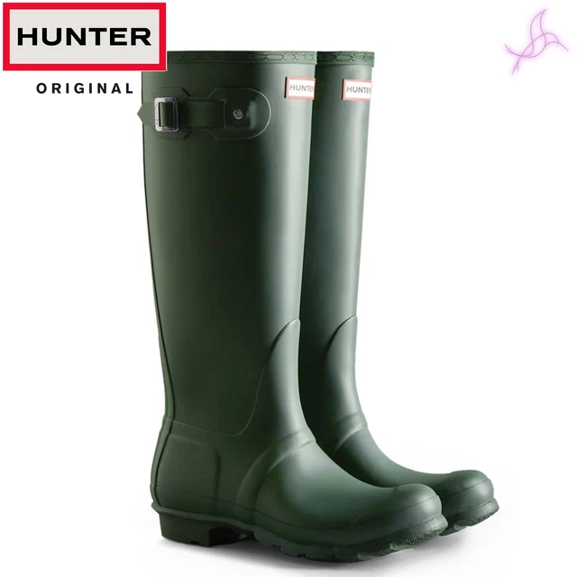 Bottes Bottines Hunter WFT1000RMA Femme Vert 129616 Chaussures Original Outlet