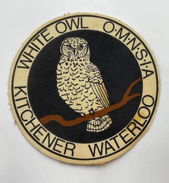 Vintage White Owl Ontario Metis Non Status Indian Association Patch Kitchener