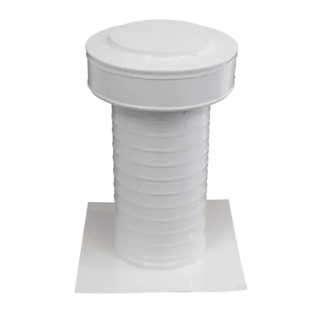 6 in. Dia Aluminum Keepa Static Vent for Flat Roofs in White