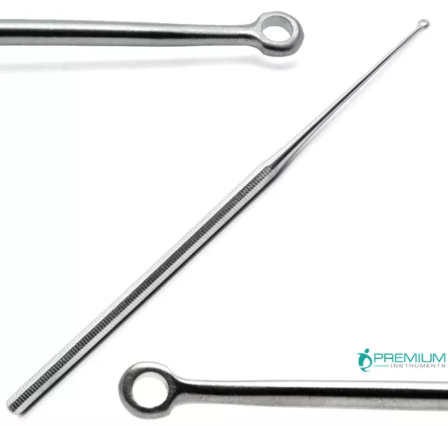 ENT Buck Ear Surgical Curette #1 Blunt Straight 6.5" Premium Instruments