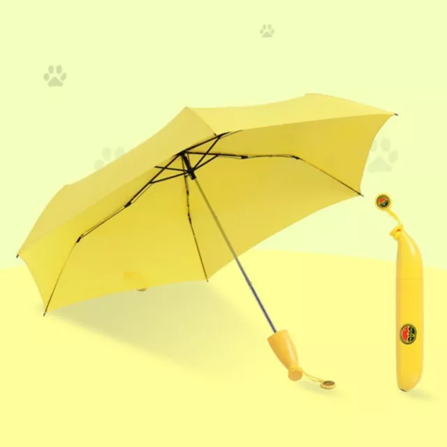 Folding Double Waterproof Windproof Rain Gear Parasol Banana Shape Umbrella