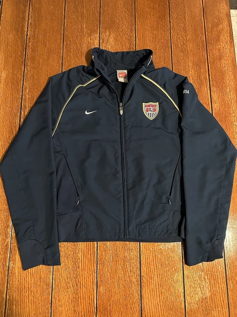 Nike Team Youth Kids United States US USA Soccer Blue Track Jacket (Size Small)