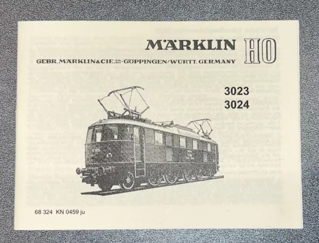 Für Märklin 3023  -  3024 / Anleitung