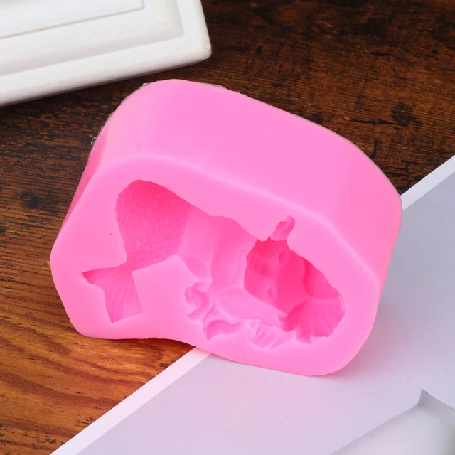 Stampo per sirena muffa torta in silicone bambino coda cioccolato