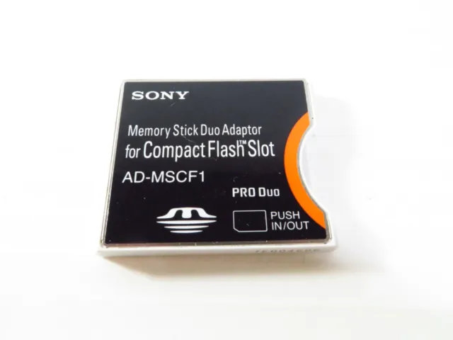 FABRICANTE DE EQUIPOS ORIGINALES Sony AD-MSCF1 Memory Stick Duo Adaptador para Flash Compacto, ¡ENVÍO GRATUITO 2-3 días!