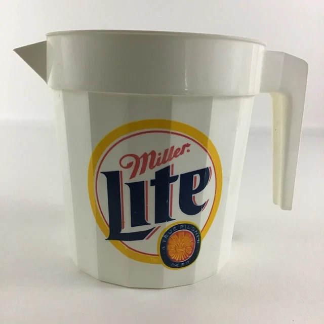 Vintage Miller Lite Beer 6" Pitcher 48oz Liquid Serving Container Packer Ware