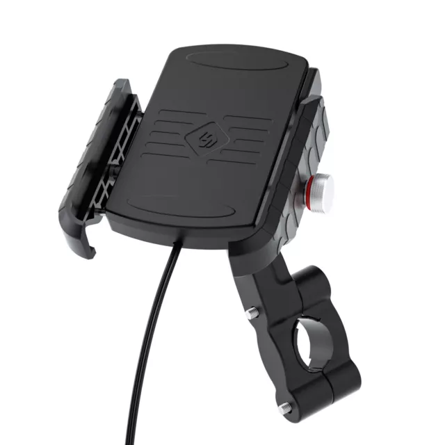 15W Wireless Charging Bracket Qc3.0 Phone Charge Universal Black A For Scooter