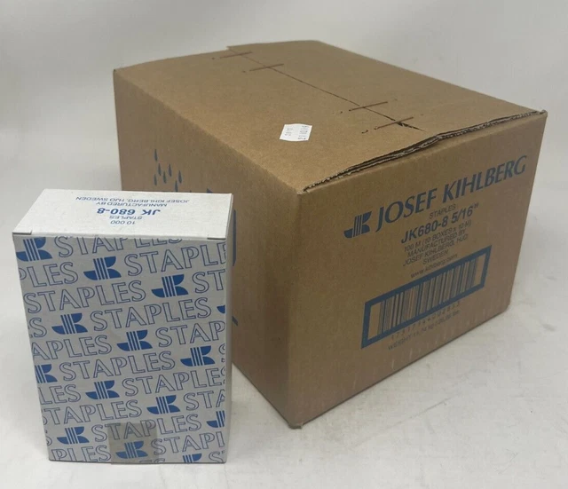 JOSEF KIHLBERG JK680-08 5/16'' Light Wire Staple, Galv., 1 Case of 10 Boxes