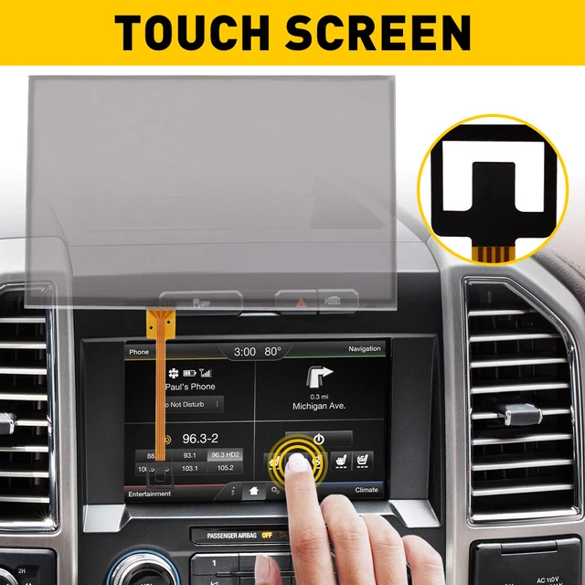 FOR FORD SYNC 2 REPLACEMENT TOUCH-screen glass Digitizer 8