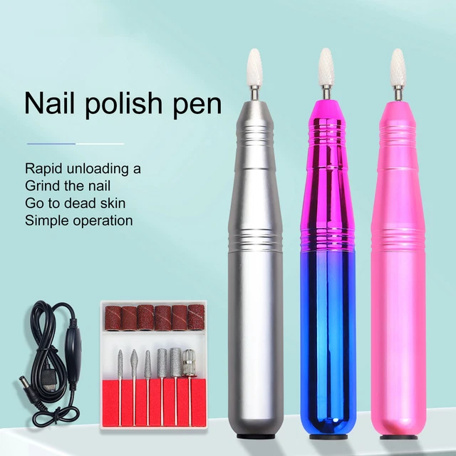 1 juego de amolador de uñas recargable eliminación rápida de armadura 35000 rpm uñas reutilizables
