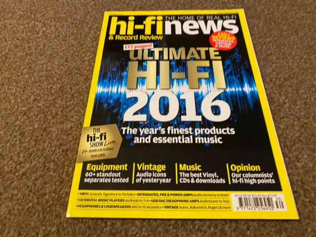 Hi-Fi News & Record Review Magazine Back Issue 2016 Yearbook Annual