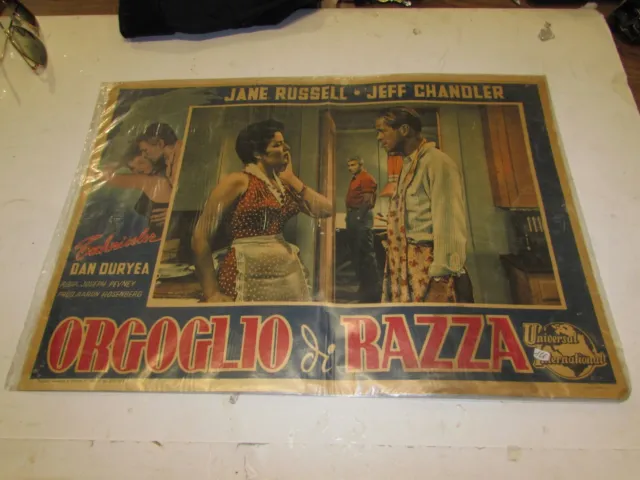 Fotobusta Orgoglio di razza Dan Duryea Jane Russell Jeff Chandler