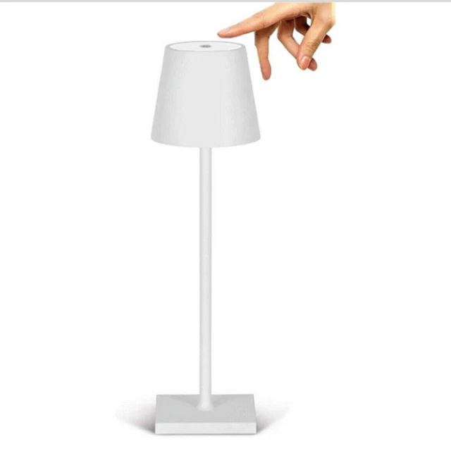 Lampada Tavolo Touch Led Moderna Ricaricabile Bar Hotel Ristorante Bianco Td-305