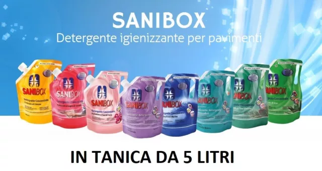 sanibox detergente varie profumazioni tanica da 5 lt per superfici