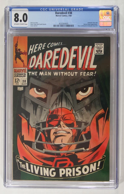DAREDEVIL #38: CGC 8.0: Mar 1968: Fantastic Four & Doctor Doom