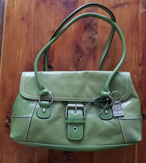 NEW Giani Bernini Green "KIWI" Leather Bag Purse Handbag NWT $85