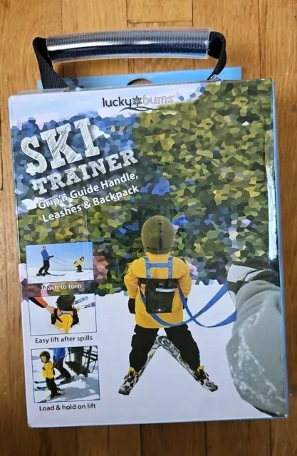 NEW Lucky Bums, Ski Trainer NIB Kids Leash & Backpack BLUE #1268190001